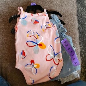 CARTER'S baby girl 4pc set size 3m NWT